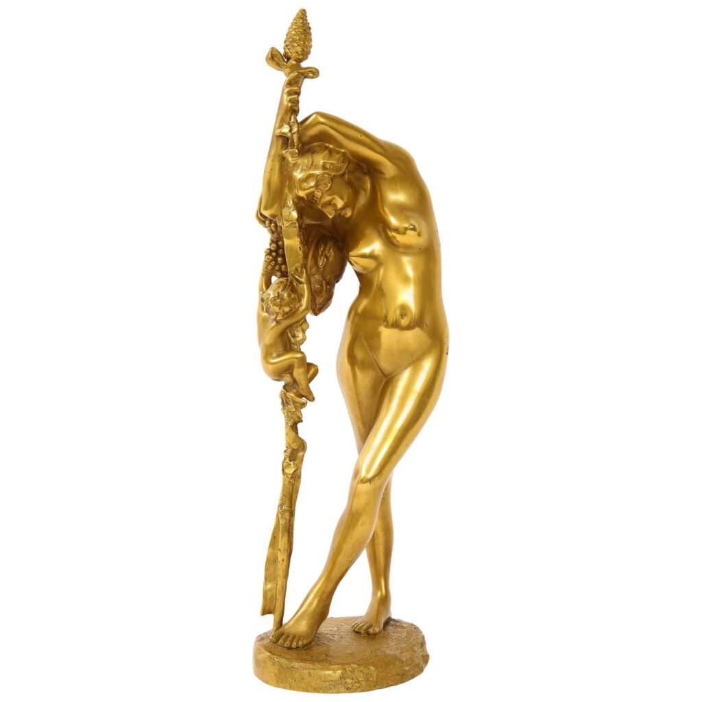 19th Century French Ormolu Sculpture of a Baccante, by Jean-Léon Gérôme